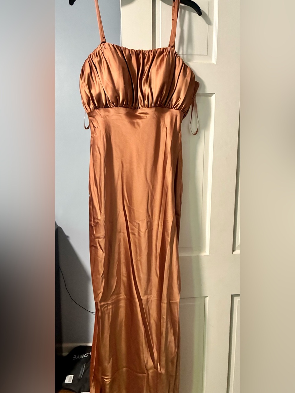 Revelry Satin Copper Dress